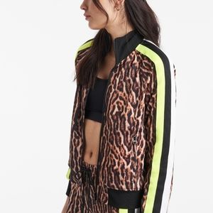 Pam & Gela Ocelot Leopard Full-Zip Track Jacket